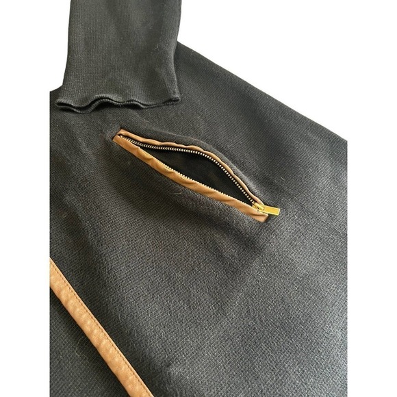 Charter Club Women’s Sweater Cardigan Open Color Block Cotton Pocket Medium - Picture 3 of 9